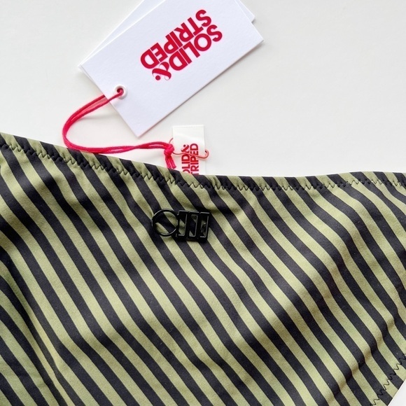 SOLID AND STRIPED Morgan Bottom Olive Micro Stripe - Picture 4 of 6